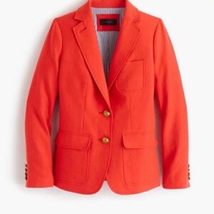 J. Crew Orange Wool Blend Schoolboy Blazer Jacket - Women’s Size 2